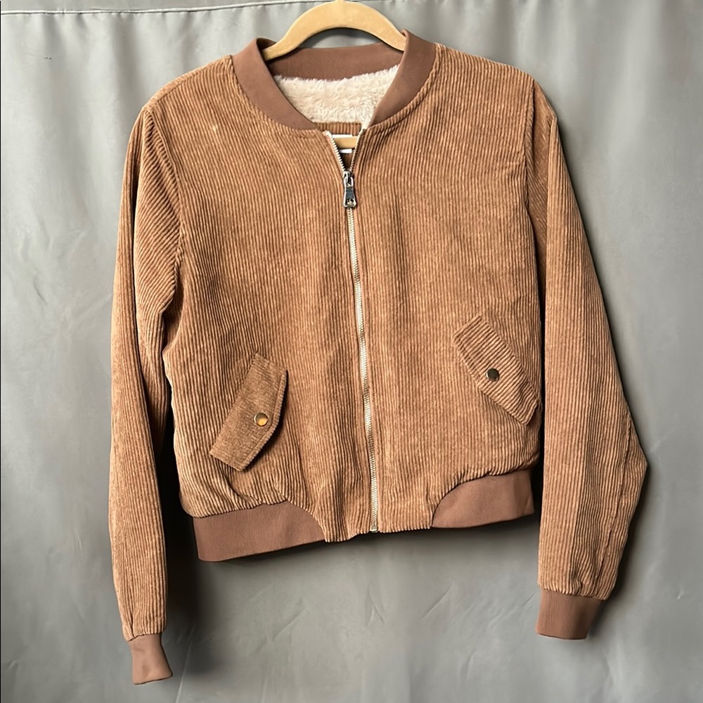 Brown Corduroy Women's Jacket